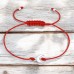 Halbmond verstellbar mit roter Kordel - Nylonschnur + 925Er Silber Armbänder Mit Kordeln A4S47502