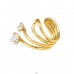 Semicerc auriu cu Zirconiu - Argint 925 Cercei Tip Ear Cuffs A4S49739