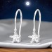 6 mm Stern mit Zirkonia - 925Er Silber Ohrringe Mit Zirkonia Steinen A4S49925