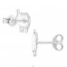 Silbernes Schaf - 925er Silber Ohrstecker mit Emaillefarben A4S13292