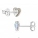 4 mm Kristallherz - 925Er Silber Ohrstecker Mit Steinen A4S49557