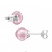 Round - 925 Sterling Silver Ear Studs with Pearls A4S21880