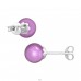 Round - 925 Sterling Silver Ear Studs with Pearls A4S21880