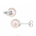 Round - 925 Sterling Silver Ear Studs with Pearls A4S21880