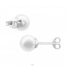Round - 925 Sterling Silver Ear Studs with Pearls A4S21880