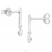 Dangling earrings with Zirconia - 925 Sterling Silver Ear Studs With Zirconia Stones A4S49725