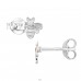 Bee with Crystal - 925 Sterling Silver Ear Studs With Crystal Stones A4S49697