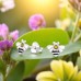 Bee with Crystal - 925 Sterling Silver Ear Studs With Crystal Stones A4S49697