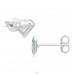 W Kształcie Diamentu z Kryształami - Srebro Próby 925 Kolczyki Sztyfty Z Kryształami A4S50028