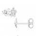 5 mm Turtle with Crystal - 925 Sterling Silver Ear Studs With Stones A4S50021