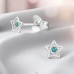 4 mm-Es Csillag Kristályokkal - 925 Ezüst Kristály Stift Fülbevaló A4S49911