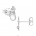 Bałwanek z Kryształem - Srebro Próby 925 Kolczyki Sztyfty Z Kryształami A4S50279