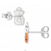 Pumpkin And Ghost - 925 Sterling Silver Ear Studs With Enamel Colors A4S50081