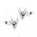 Stier - 925er Silber Glatte Ohrstecker A4S32199