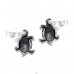 Turtle - 925 Sterling Silver Plain Ear Studs A4S31188