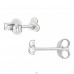 Ball triangle - 925 Sterling Silver Plain Ear Studs A4S38341