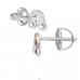 Rainbow with screw cap - 925 Sterling Silver Screw Back Ear Studs A4S49307