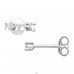2 mm Round Zircon - 925 Sterling Silver Ear Studs With Zirconia Stones A4S49896