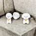 Puppy dog - Premium - 925 Sterling Silver Ear Studs With Enamel Colors A4S39768