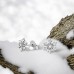 Sněhová vločka rodiovaná s diamantem - Šperkovní Stříbro 925 Diamond Ear Studs A4S49874