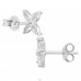 Kwiat Markizy 7mm - Srebro próby 925 Kolczyki sztyfty z cyrkonią A4S49993