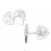 Buburuza pe floare - Premium* - Argint 925 Cercei Cu Surub Colorati A4S46422
