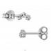 Stars rhodium plated with Diamonds - 925 Sterling Silver Diamond Ear Studs A4S49880