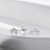 Stars rhodium plated with Diamonds - 925 Sterling Silver Diamond Ear Studs A4S49880