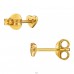 Szív aranyozott gyémántokkal - 925 Ezüst Diamond Ear Studs A4S49857