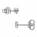 Szív ródiummal és gyémántokkal bevonva - 925 Ezüst Diamond Ear Studs A4S49858