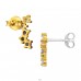 Curcubeu de Zirconiu placat cu aur - Argint 925 Cercei Cu Zirconiu Și Șurub A4S49491