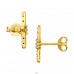 Goldener Gerader Barren mit Zirkonia - 925Er Silber Ohrstecker Mit Zirkonia Steinen A4S49517