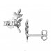 Olive Branch Oxidized - 925 Sterling Silver Plain Ear Studs A4S50098