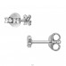 Szívek ródiummal bevont gyémánttal - 925 Ezüst Diamond Ear Studs A4S49870
