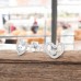  Open Heart with Zirconia - 925 Sterling Silver Ear Studs With Zirconia Stones A4S49690