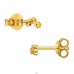 Flowers gold plated with Diamonds - 925 Sterling Silver Diamond Ear Studs A4S49865