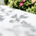 Flowers rhodium plated with Diamonds - 925 Sterling Silver Diamond Ear Studs A4S49866