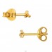 Triangle gold plated with Diamonds - 925 Sterling Silver Diamond Ear Studs A4S49863