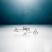 Triangle rhodium plated with diamonds - 925 Sterling Silver Diamond Ear Studs A4S49864