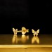 Butterfly gold plated with Diamond - 925 Sterling Silver Diamond Ear Studs A4S49867