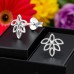 Six Elongated Flower Petals - 925 Sterling Silver Plain Ear Studs A4S50099