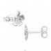 7 mm Five-Petal Flower - 925 Sterling Silver Plain Ear Studs A4S50104
