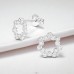 8 mm Wreath with Zirconia - 925 Sterling Silver Ear Studs With Zirconia Stones A4S49997