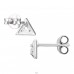 Dreieck mit Zirkonia - 925Er Silber Ohrstecker Mit Zirkonia Steinen A4S50009