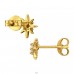 Stea Cu Opt Colțuri De 7 mm Placată Cu Aur - Argint 925 Cercei cu zirconiu și șurub A4S50274