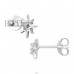 7 mm Stea Cu Opt Colțuri - Argint 925 Cercei Cu Zirconiu Și Șurub A4S50273