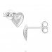 3D Srdce - Stříbro 925 Jednoduché puzetové náušnice A4S50296