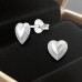 3D Srdce - Stříbro 925 Jednoduché puzetové náušnice A4S50296
