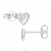 Podwójne Serce - Srebro próby 925 Kolczyki sztyfty z cyrkonią A4S50295