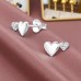 Podwójne Serce - Srebro próby 925 Kolczyki sztyfty z cyrkonią A4S50295